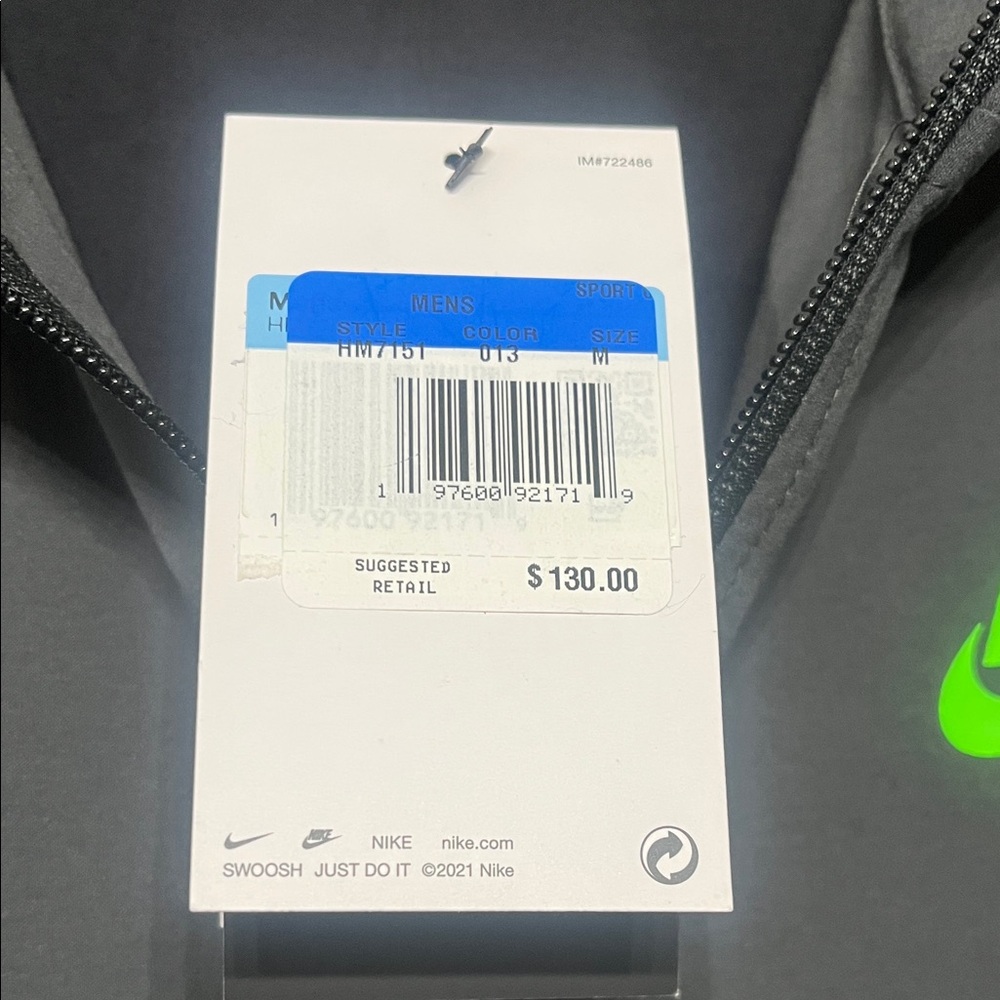 Nike Tech Black & Dark Grey Men’s Size Medium loose fit Zip-up Windbreaker - Picture 3 of 14